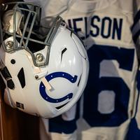 Quenton Nelson / Colts Helmet and Locker - Erik Drost