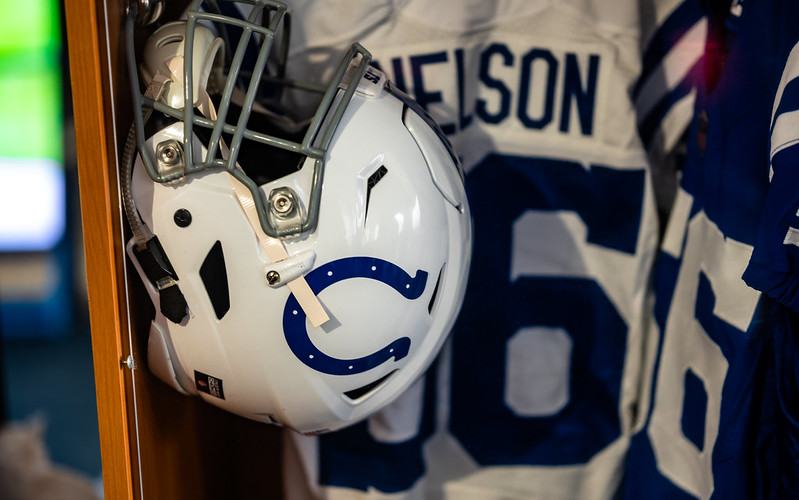 Quenton Nelson / Colts Helmet and Locker - Erik Drost