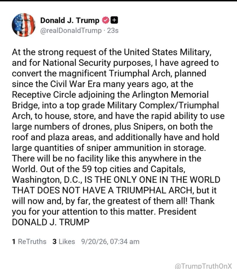 Donald J. Trump Via Truth Social