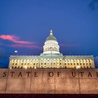 The Utah State Capital at Night