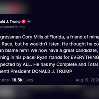 Trump post on Mills