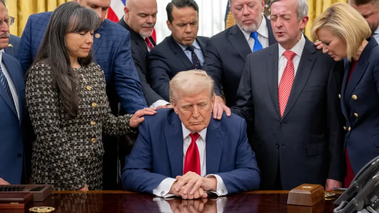 Trump being prayed for