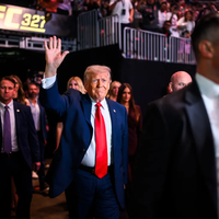 Trump entering rally