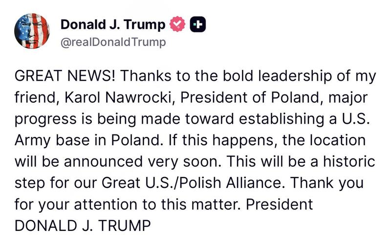 Trump on Poland