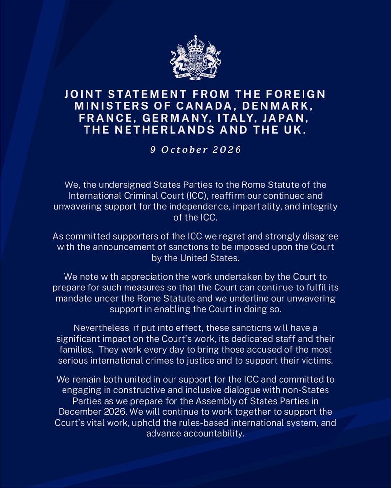 Foreign Minister of the UK Via X