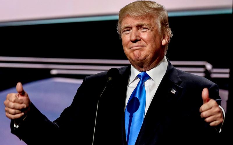 Trump thumbs up