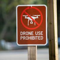 Drone Ban / Drone Prohibited Sign - Shutterstock