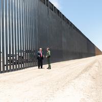 Trump at Border Wall - Shutterstock