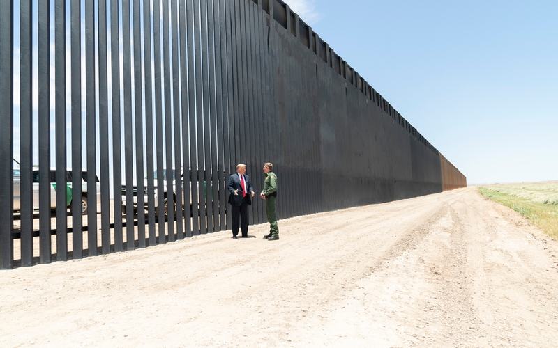 Trump at Border Wall - Shutterstock