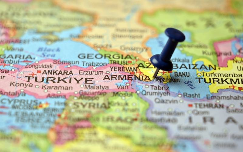 Armenia on map