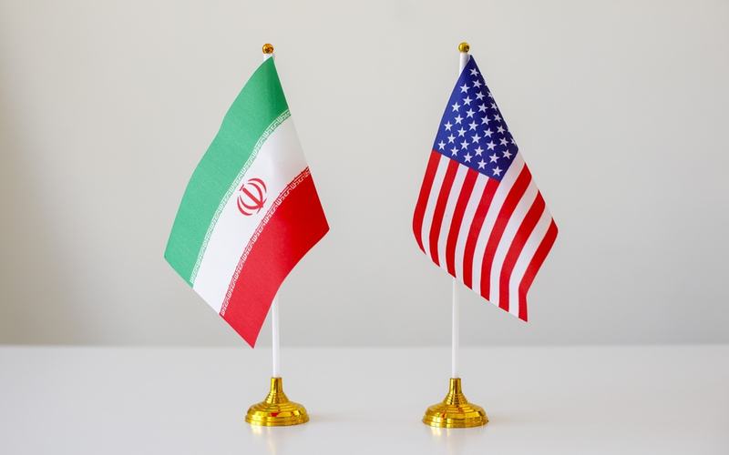 USA Iran Flags - Shutterstock