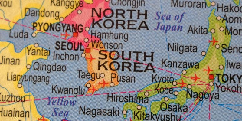 south korea map