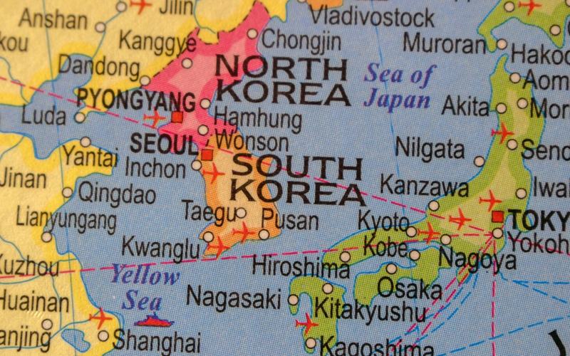 south korea map